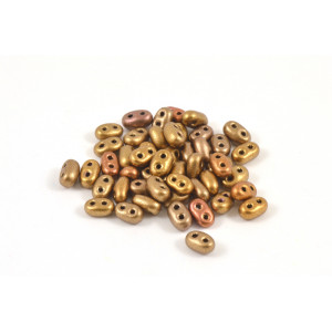 Twin bead 2.5x5mm metallic copper mix
